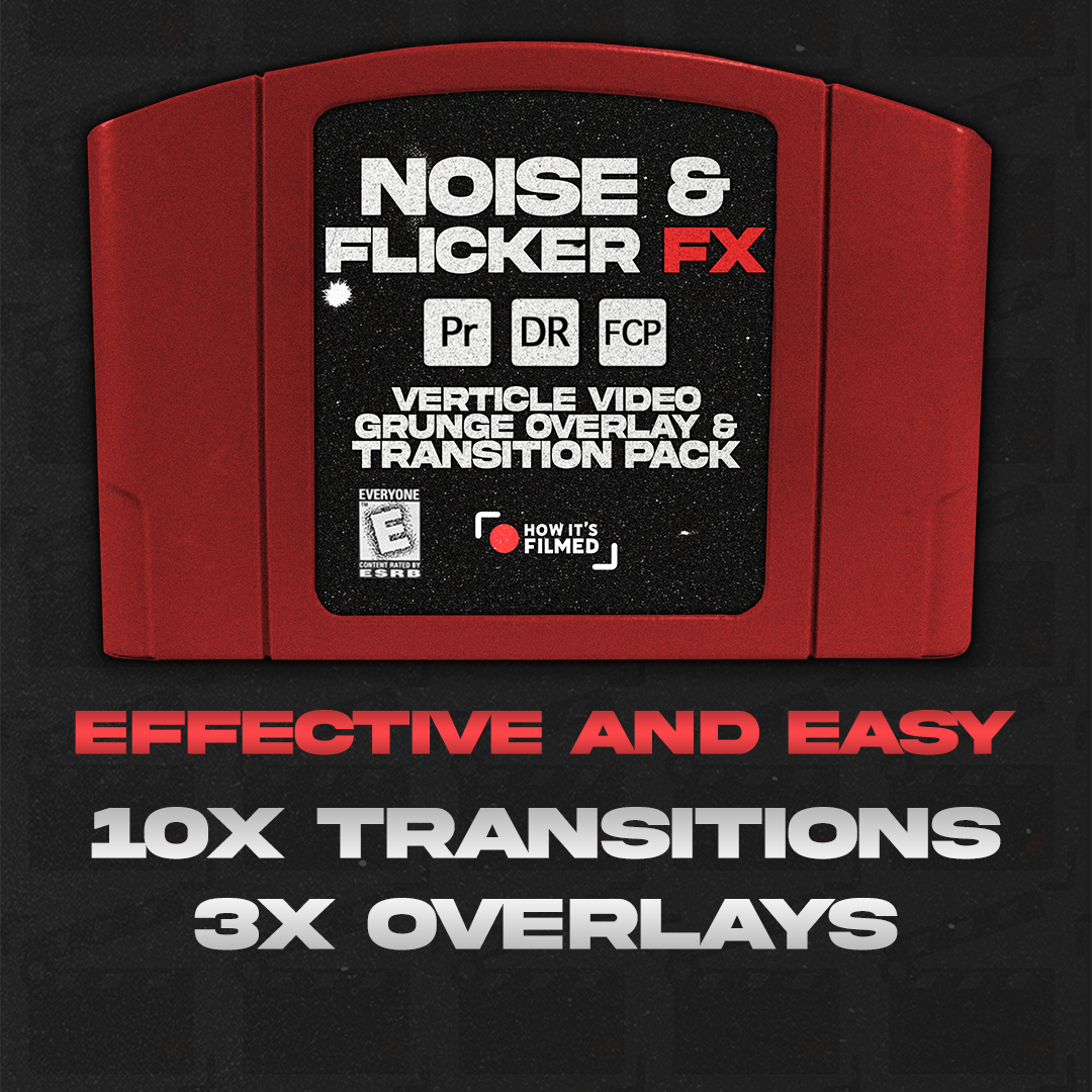 Noise & Flicker FX – 4K Vertical Grunge Overlay & Transition Pack